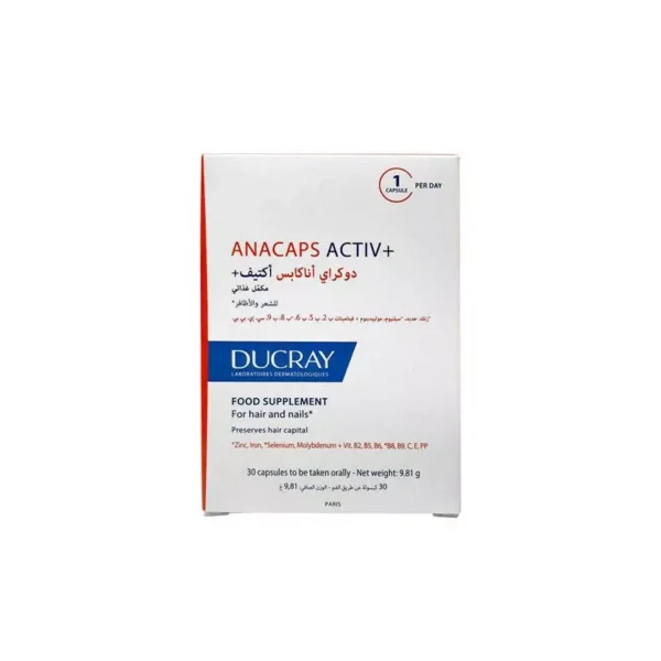 Ducray Anacaps Activ+ for Hair & Nails 30 Capsules