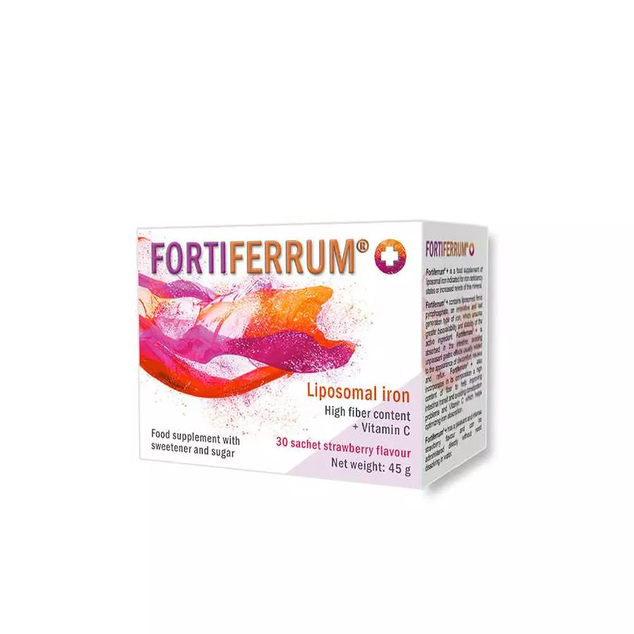 Fortiferrum + (Liposomal Iron) Strawberry Sachet 30's